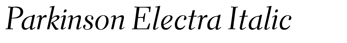 Parkinson Electra Italic